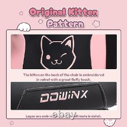 Dowinx Gaming Chair Cute with Cat Ears and Massage Lumbar Support, Ergonomic Com