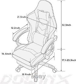 Dowinx Gaming Chair Ergonomic Racing Style Recliner with Massage Lumbar Support