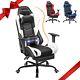 ECOTOUGE PC Massage Gaming Chair with Footrest Ergonomic Office Desk Chair Ra