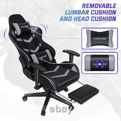 ELECWISH Gaming Chair Computer Office Seat Massage Lumbar Pillow Swivel Recliner