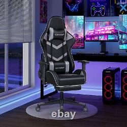 ELECWISH Gaming Chair Computer Office Seat Massage Lumbar Pillow Swivel Recliner