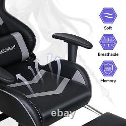 ELECWISH Gaming Chair Computer Office Seat Massage Lumbar Pillow Swivel Recliner