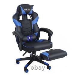 ELECWISH Gaming Chair Massage Computer Office Chair Blue with lumbar support