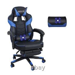 ELECWISH Gaming Chair Massage Computer Office Chair Blue with lumbar support