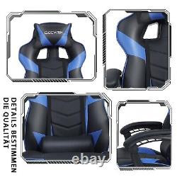 ELECWISH Gaming Chair with Massager Footrest 150 ° Recliner Racing Computer US