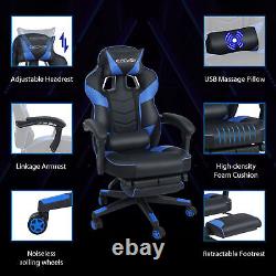 ELECWISH Massage Gaming Chairs Office Computer Chair Recliner Seat with Footrest