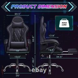 Ergonomic Computer S. Gaming Chair with Footrest and Massage Lumbar Support