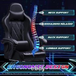 Ergonomic Computer S. Gaming Chair with Footrest and Massage Lumbar Support