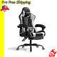 Ergonomic Gaming Chair Massage Computer Chair with Footrest Office PU Leather US