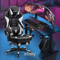 Ergonomic Gaming Chair with Footrest Recliner Computer Chair with Massage High B