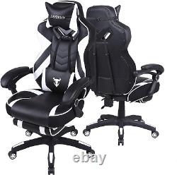 Ergonomic Gaming Chair with Footrest Recliner Computer Chair with Massage High B