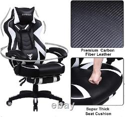 Ergonomic Gaming Chair with Footrest Recliner Computer Chair with Massage High B