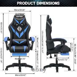 Ergonomic Gaming Office Chair With Massage Recliner LED