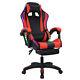 Ergonomic Massage Computer Gaming Chair with Height Adjustable, Black & Red