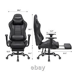 Ergonomic Massage Gaming Chair Executive Computer Office Chair with Footrest NEW