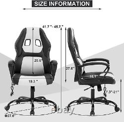 Ergonomic Massage Gaming Chair with Lumbar Support & Modern Swivel Design