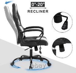 Ergonomic Massage Gaming Chair with Lumbar Support & Modern Swivel Design