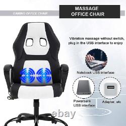 Ergonomic Massage Gaming Chair with Lumbar Support & Modern Swivel Design