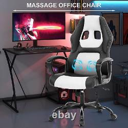 Ergonomic Massage Gaming Chair with Lumbar Support & Modern Swivel Design