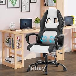 Ergonomic Massage Gaming Chair with Lumbar Support & Modern Swivel Design