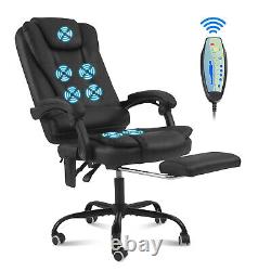 Executive Gaming Chair Massage Reclining Swivel Office Chair Computer Footrest A