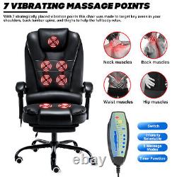 Executive Massage Office Chair Gaming Chair Reclining Swivel Computer W Footrest