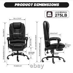 Executive Massage Office Chair Swivel Computer Gaming Chair Recliner w