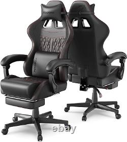 Ferghana Vintage PU Leather Gaming Chair, Ergonomic Gamer Chair with Massage, Hi