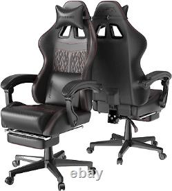 Ferghana Vintage PU Leather Gaming Chair, High Back Gamer Chair with Massage, Er