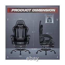 Furmax Gaming Chair, Video Game Chair with Footrest and Massage Lumbar Suppor