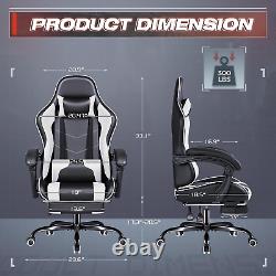 Furmax Gaming Chair, Video Game Chair with Footrest and Massage Lumbar Support