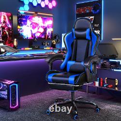 Furmax Gaming Chair, Video Game Chair with Footrest and Massage Lumbar Support