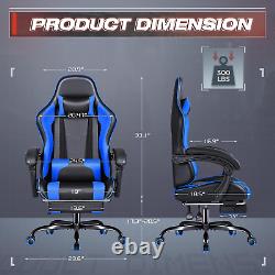 Furmax Gaming Chair, Video Game Chair with Footrest and Massage Lumbar Support