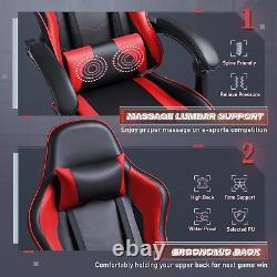 Furmax Gaming Chair, Video Game Chair with Footrest and Massage Lumbar Support