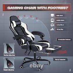 Furmax Gaming Chair, Video Game Chair with Footrest and Massage Lumbar Support