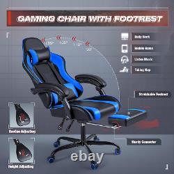 Furmax Gaming Chair, Video Game Chair with Footrest and Massage Lumbar Support