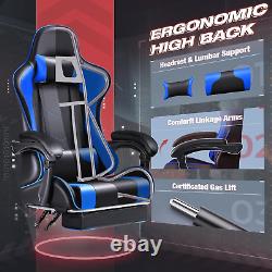 Furmax Gaming Chair, Video Game Chair with Footrest and Massage Lumbar Support