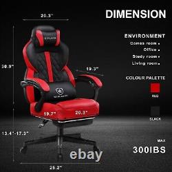 GTPLAYER Gaming Chair, Ergonomic Computer Desk Chair with Footrest and Massage