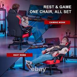 GTPLAYER Gaming Chair, Ergonomic Computer Desk Chair with Footrest and Massage