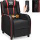 GYMAX Gaming Recliner, Massage Gaming Chair with Adjustable Footrest, Remote Con