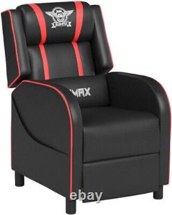 GYMAX Gaming Recliner, Massage Gaming Chair with Adjustable Footrest, Remote Con