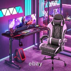 Gaming Chair, Computer Chair with Footrest and Massage Lumbar Support, Ergonomic