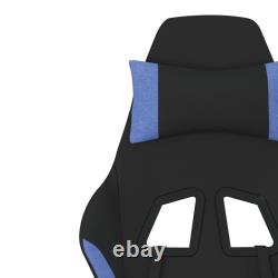 Gaming Chair Massage Computer Chair with Footrest for Office Fabric vidaXL