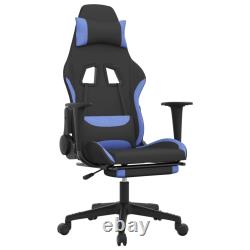 Gaming Chair Massage Computer Chair with Footrest for Office Fabric vidaXL