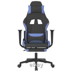 Gaming Chair Massage Computer Chair with Footrest for Office Fabric vidaXL