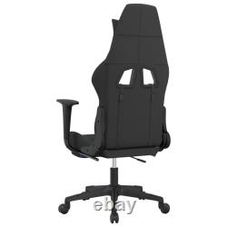 Gaming Chair Massage Computer Chair with Footrest for Office Fabric vidaXL