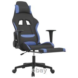 Gaming Chair Massage Computer Chair with Footrest for Office Fabric vidaXL