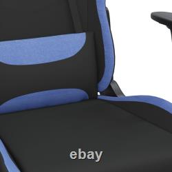 Gaming Chair Massage Computer Chair with Footrest for Office Fabric vidaXL