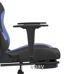 Gaming Chair Massage Computer Chair with Footrest for Office Fabric vidaXL