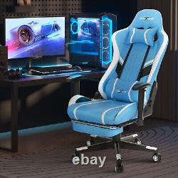 Gaming Chair Massage Ergonomic Office Chair Recliner Swivel Seat Footrest NEW